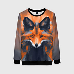 Женский свитшот Нарисованная огненная лиса