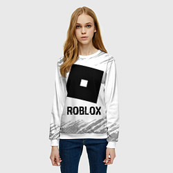 Свитшот женский Roblox glitch на светлом фоне, цвет: 3D-белый — фото 2