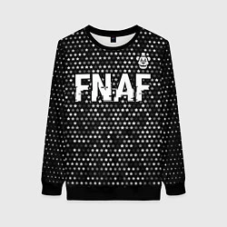 Свитшот женский FNAF glitch на темном фоне: символ сверху, цвет: 3D-черный