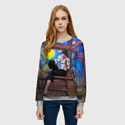 Свитшот женский Берсерк и небо Ван Гога, цвет: 3D-меланж — фото 2