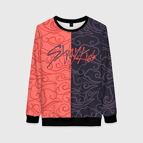 Женский свитшот Strey Kids x Anime / 3D-Черный – фото 1