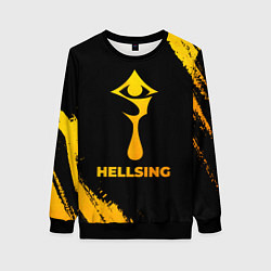 Свитшот женский Hellsing - gold gradient, цвет: 3D-черный