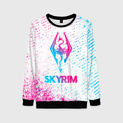 Свитшот женский Skyrim neon gradient style, цвет: 3D-черный
