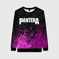 Свитшот женский Pantera rock legends: символ сверху, цвет: 3D-черный