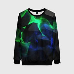 Свитшот женский Неоновая лава из плит, цвет: 3D-черный