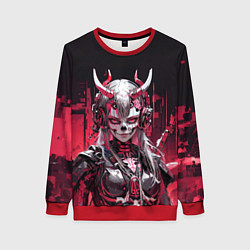 Свитшот женский Безумная демонесса, цвет: 3D-красный