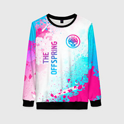 Женский свитшот The Offspring neon gradient style: надпись, символ