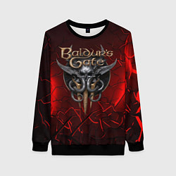 Свитшот женский Baldurs Gate 3 logo red, цвет: 3D-черный