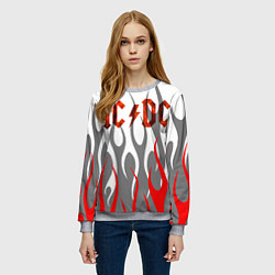 Свитшот женский Acdc пламя, цвет: 3D-меланж — фото 2
