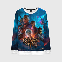 Свитшот женский Baldurs Gate 3 персонажи, цвет: 3D-белый
