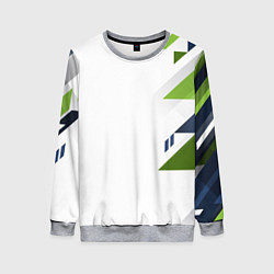 Свитшот женский Геометрическая абстракция вектор, цвет: 3D-меланж