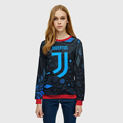 Свитшот женский Juventus blue logo, цвет: 3D-красный — фото 2