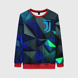 Свитшот женский Juventus blue abstract logo, цвет: 3D-красный