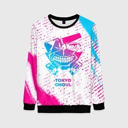 Свитшот женский Tokyo Ghoul neon gradient style, цвет: 3D-черный