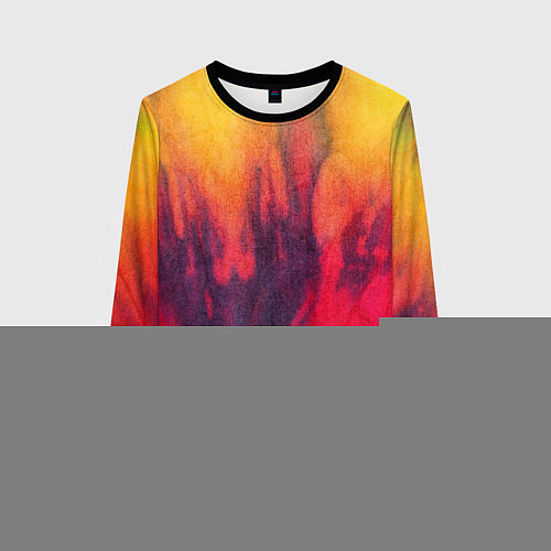 Женский свитшот Огненный тай дай / 3D-Черный – фото 1