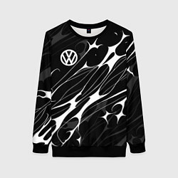 Свитшот женский Volkswagen - острые линии, цвет: 3D-черный