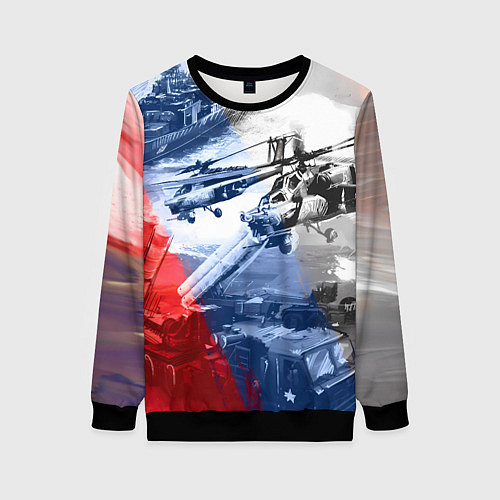 Женский свитшот Армия РФ / 3D-Черный – фото 1