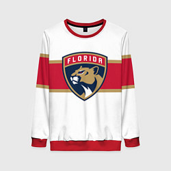 Свитшот женский Florida panthers - uniform - hockey, цвет: 3D-красный