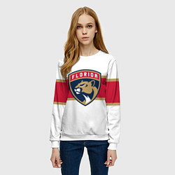 Свитшот женский Florida panthers - uniform - hockey, цвет: 3D-белый — фото 2