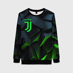 Женский свитшот Juventus black green logo