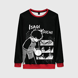 Свитшот женский Исаги Йоичи - Синяя тюрьма, цвет: 3D-красный