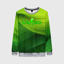 Женский свитшот CSGO green logo