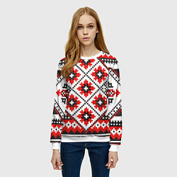 Свитшот женский Удмурт мода, цвет: 3D-белый — фото 2