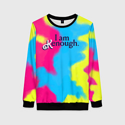 Свитшот женский I Am Kenough Tie-Dye, цвет: 3D-черный