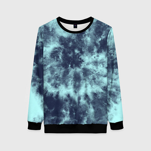 Женский свитшот Tie-Dye дизайн / 3D-Черный – фото 1