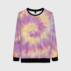 Свитшот женский Tie-Dye дизайн, цвет: 3D-черный