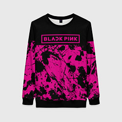 Свитшот женский Black pink - emblem - pattern - music, цвет: 3D-черный