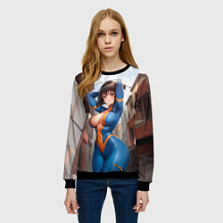 Свитшот женский Girl anime Fallout, цвет: 3D-черный — фото 2