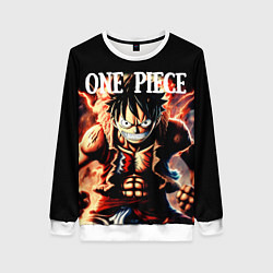 Свитшот женский Злой Луффи из One Piece, цвет: 3D-белый