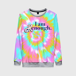 Свитшот женский I am Kenough - retro tie-dye, цвет: 3D-меланж