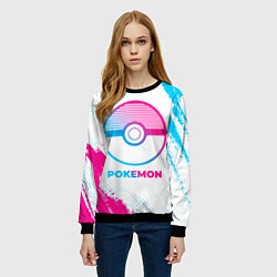 Свитшот женский Pokemon neon gradient style, цвет: 3D-черный — фото 2