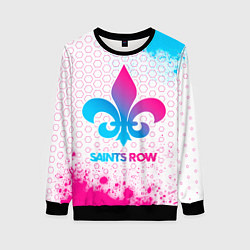 Свитшот женский Saints Row neon gradient style, цвет: 3D-черный