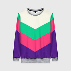 Свитшот женский Ломаные полосы в стиле СССР, цвет: 3D-меланж