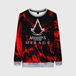 Свитшот женский Assassins Creed кровь тамплиеров, цвет: 3D-меланж