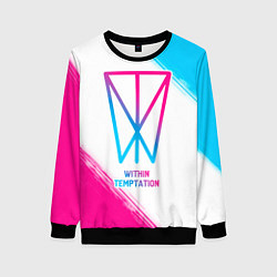 Свитшот женский Within Temptation neon gradient style, цвет: 3D-черный