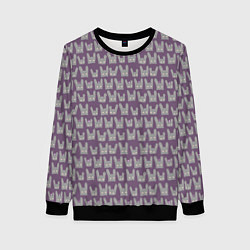 Свитшот женский Спящие зайки, цвет: 3D-черный