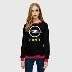 Свитшот женский Opel sport car, цвет: 3D-красный — фото 2