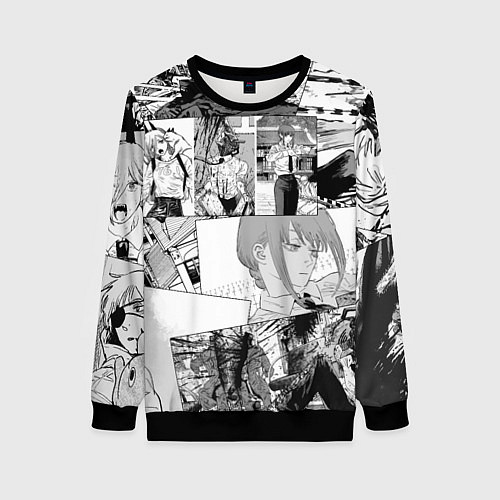 Женский свитшот Человек Бензопила манга / 3D-Черный – фото 1