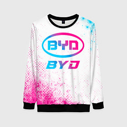 Свитшот женский BYD neon gradient style, цвет: 3D-черный