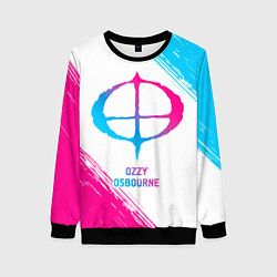 Свитшот женский Ozzy Osbourne neon gradient style, цвет: 3D-черный