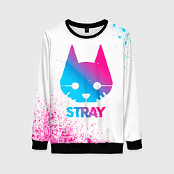 Свитшот женский Stray neon gradient style, цвет: 3D-черный