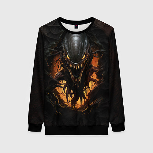 Женский свитшот Монстр внутри меня / 3D-Черный – фото 1