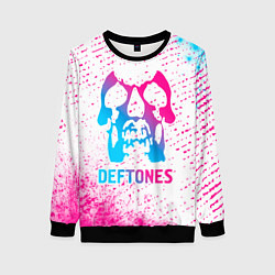 Свитшот женский Deftones neon gradient style, цвет: 3D-черный