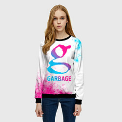 Свитшот женский Garbage neon gradient style, цвет: 3D-черный — фото 2