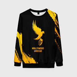 Свитшот женский Hollywood Undead - gold gradient, цвет: 3D-черный