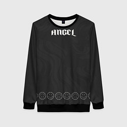Свитшот женский Angel bone wings black, цвет: 3D-черный